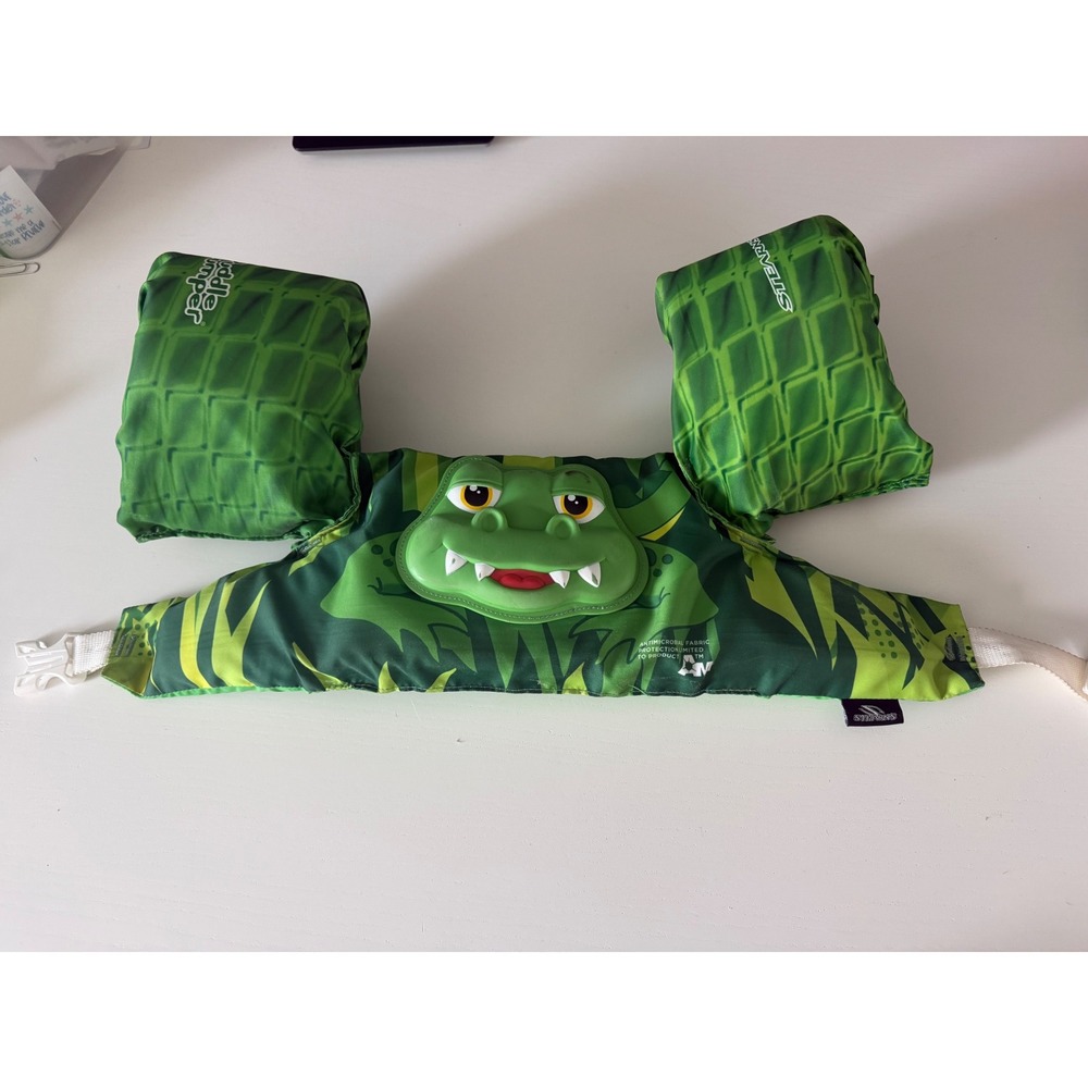Stearns Puddle Jumper Kids Life Jacket Green Alligator 3D Character 30-50 lbs